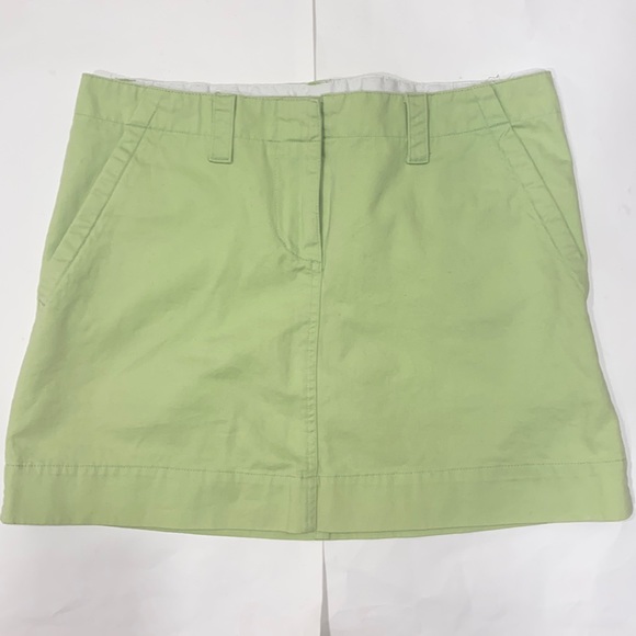 Nantucket brand Dresses & Skirts - 🎉HP🎉 Nantucket Brand Skirt Lime Green Chino Mini cotton Size 6
